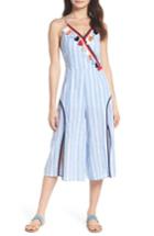 Women's Thml Stripe Fringe Jumpsuit - Blue
