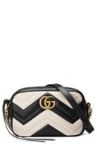 Gucci Mini Gg Marmont Matelasse Leather Shoulder Bag - White