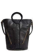 Leith Large Ring Handle Zip Tote - Black