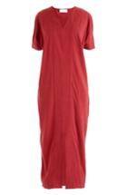 Women's Universal Standard For J.crew Stretch Cupro Midi Caftan, Size - Red