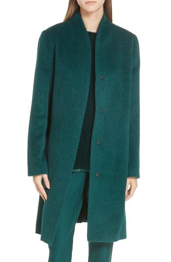 Women's Eileen Fisher Suri Alpaca Blend Coat, Size - Green