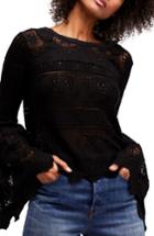 Women's Free People Once Upon A Time Lace Top - Black