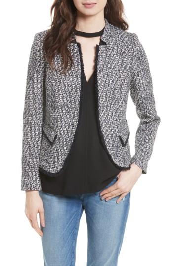 Women's Helene Berman Fringe Trim Tweed Jacket - Blue