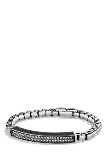 Men's David Yurman Pave Id Bracelet With Gray Sapphires