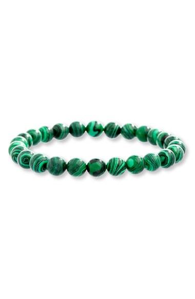 Men's Steve Madden Malachite Bead Bracelet