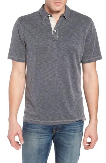Men's True Grit Lux Textured Slub Pique Polo - Black