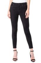 Women's Liverpool Abby Faux Suede Ankle Pants - Black