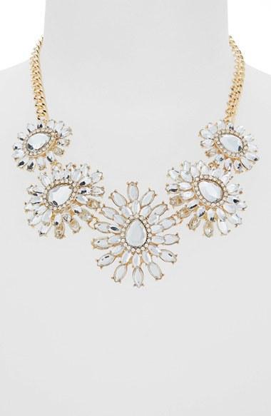 Bp. Floral Crystal Statement Necklace (juniors)