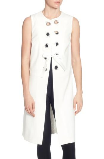 Women's Catherine Catherine Malandrino Ennio Grommet Tie Vest - White