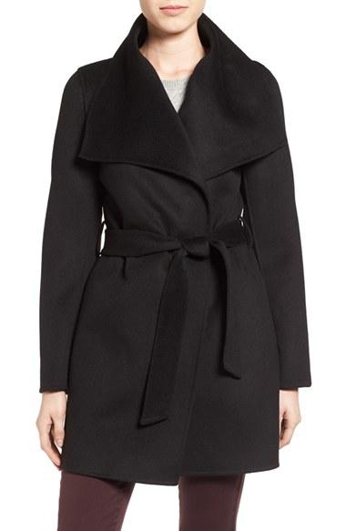 Women's Tahari 'ella' Belted Double Face Wool Blend Wrap Coat