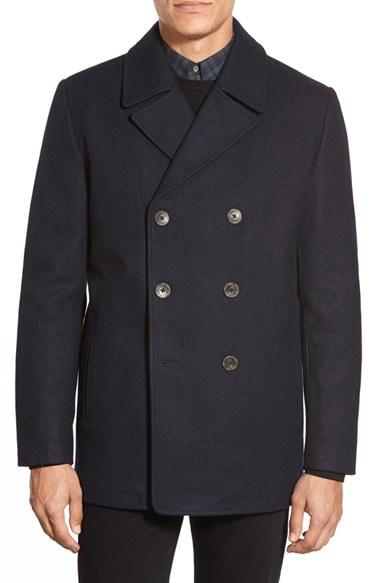 Men's Vince Camuto Classic Peacoat - Blue