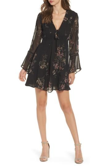 Women's Astr The Label Heather Fit & Flare Dress - Black