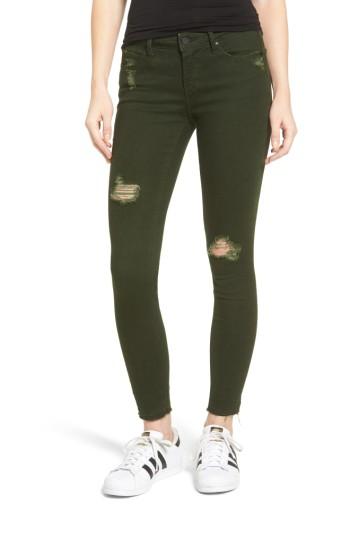 Women's Articles Of Society Sarah Released Hem Skinny Jeans - Green