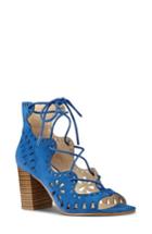 Women's Nine West Gweniah Ghillie Lace Gladiator Sandal M - Blue