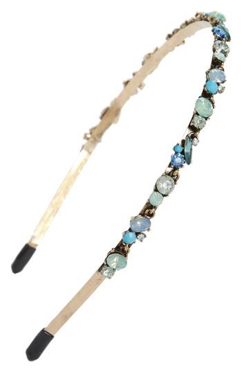 Tasha Mixed Cluster Headband, Size - Blue
