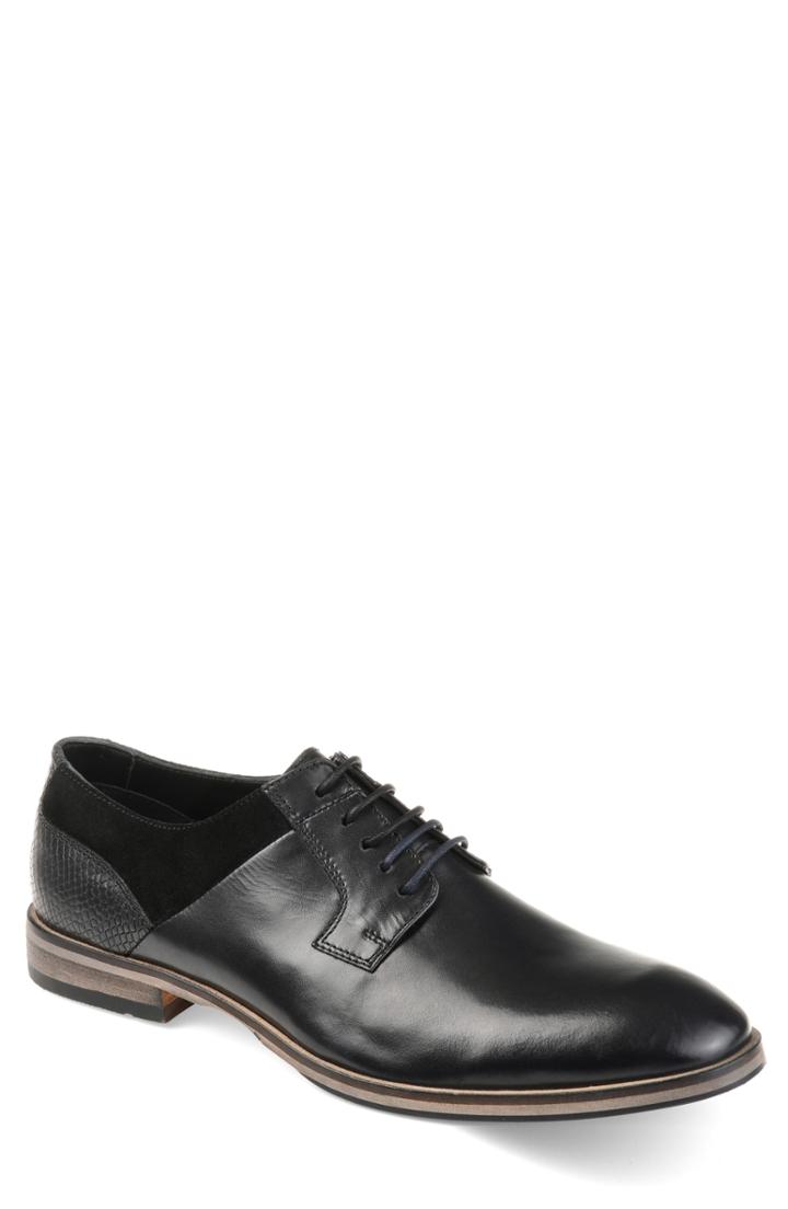 Men's Thomas And Vine Jaxon Plain Toe Derby M - Black