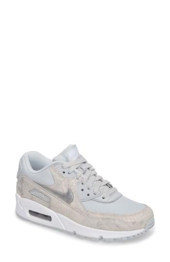 Women's Nike Air Max 90 Embossed Premium Sneaker .5 M - Grey