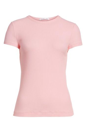 Women's Helmut Lang Ribbed Crewneck Tee - Pink