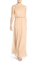 Women's Paper Crown By Lauren Conrad 'springfield' Cowl Neck Chiffon Gown, Size - Ivory