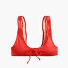 Women's J.crew Marie Lace-up Bikini Top - Orange