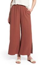 Women's Eileen Fisher Wide Leg Ankle Pants - Brown