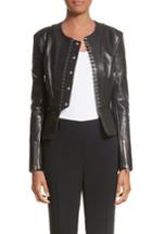 Women's Alexander Wang Hook Detail Lambskin Leather Jacket - Black