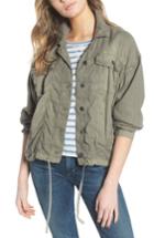 Women's Splendid Linen Blend Drape Jacket - Green