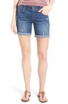 Petite Women's Wit & Wisdom Ab-solution Bermuda Denim Shorts P - Blue