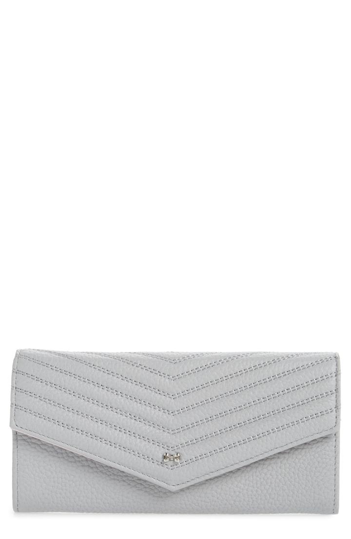 Ted Baker London Tonya Quilted Leather Envelope Matinee Wallet - Grey