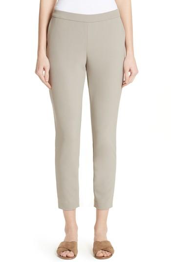 Women's Lafayette 148 New York Murray Cotton Blend Crop Pants, Size - Grey