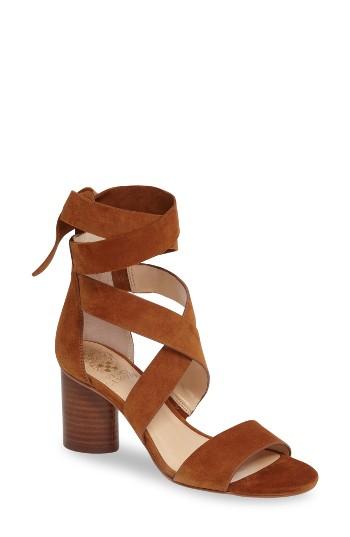 Women's Vince Camuto Jeneve Block Heel Sandal M - Brown