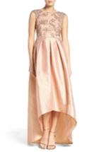 Women's Adrianna Papell Floral Beaded Taffeta High/low Gown