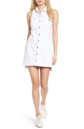 Women's 7 For All Mankind Released Hem Denim Shirtdress
