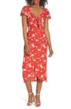 Women's Chelsea28 Floral Knot Bodice Midi Dress - Red