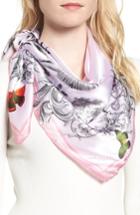 Women's Ted Baker London Enchanted Dream Silk Square Scarf, Size - Pink