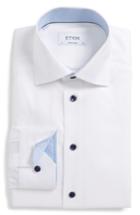 Men's Eton Contemporary Fit Textured Dress Shirt .5 - White