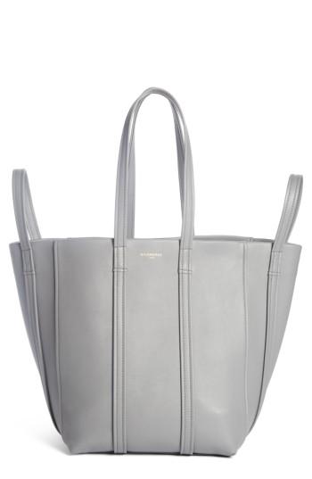 Balenciaga Small Laundry Cabas Calfskin Tote - Grey