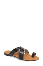 Women's Black Suede Studio Elyse Slide Sandal M - Black