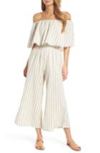 Women's Elan Ruffle Coulotte Cover-up Jumpsuit - Ivory