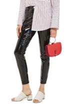 Women's Topshop Jamie Holographic Skinny Jeans X 30 - Black