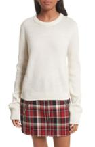 Women's Rag & Bone Ace Cashmere Crop Sweater, Size - Ivory