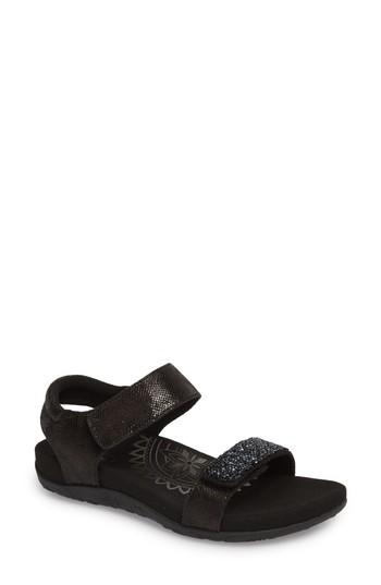 Women's Aetrex Maria Embellished Sandal Eu - Black