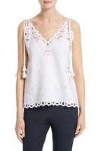 Women's Theory Wiola Embroidered Eyelet Tank