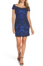 Women's Foxiedox Betina Embroidered Body-con Dress - Blue
