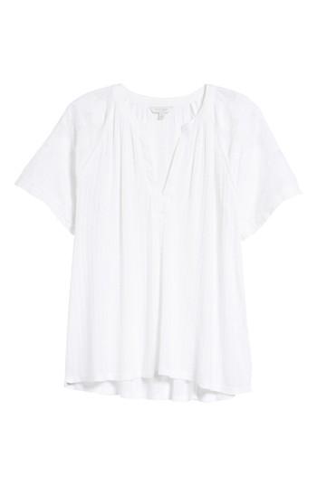 Women's Lucky Brand Floral Sleeve Top - White