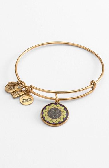 Women's Alex And Ani 'charity By Design - Sunflower' Expandable Wire Bangle