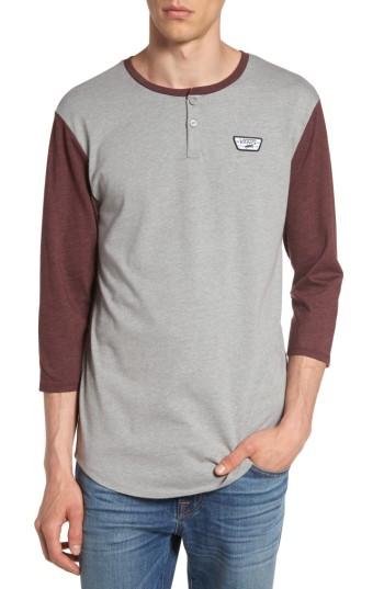 Men's Vans Cajon Baseball Henley - Grey