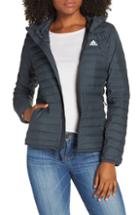 Women's Adidas Varilite Water Repellent Hooded 600-fill-power Down Jacket - Grey