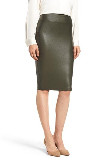 Women's Spanx Faux Leather Pencil Skirt - Green