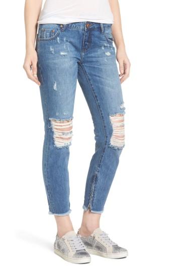 Women's One Teaspoon Freebirds Ripped Crop Skinny Jeans